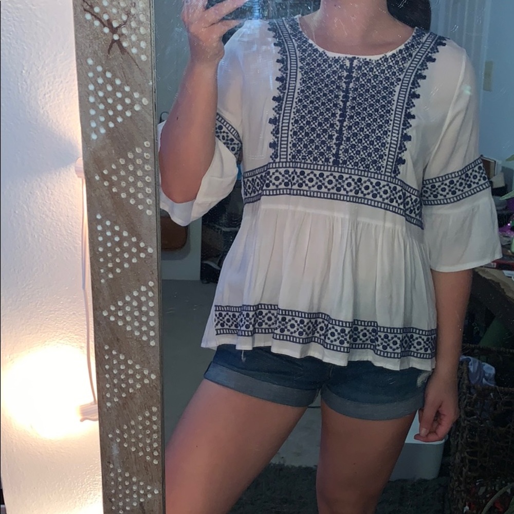 Embroidered boutique blouse